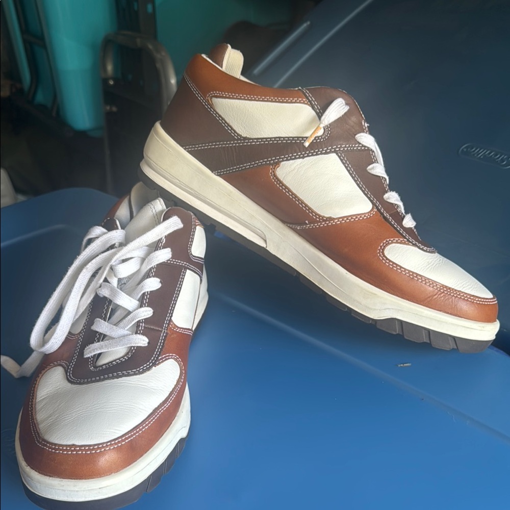 Men's Brown and White Sneakers, Timberland 12 M